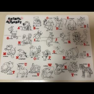 Silicon Kids table mat- The Alphabet